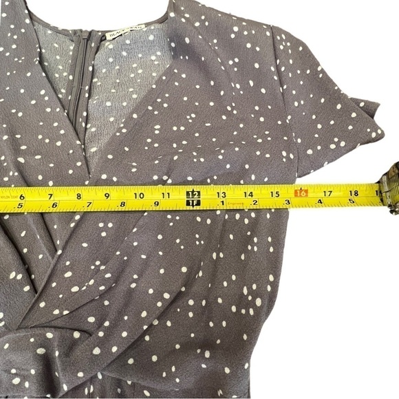 BLACK SWAN Kate Polka Dot Printed Cropped Jumpsuit in Slate Grey & White, XS - Picture 11 of 13